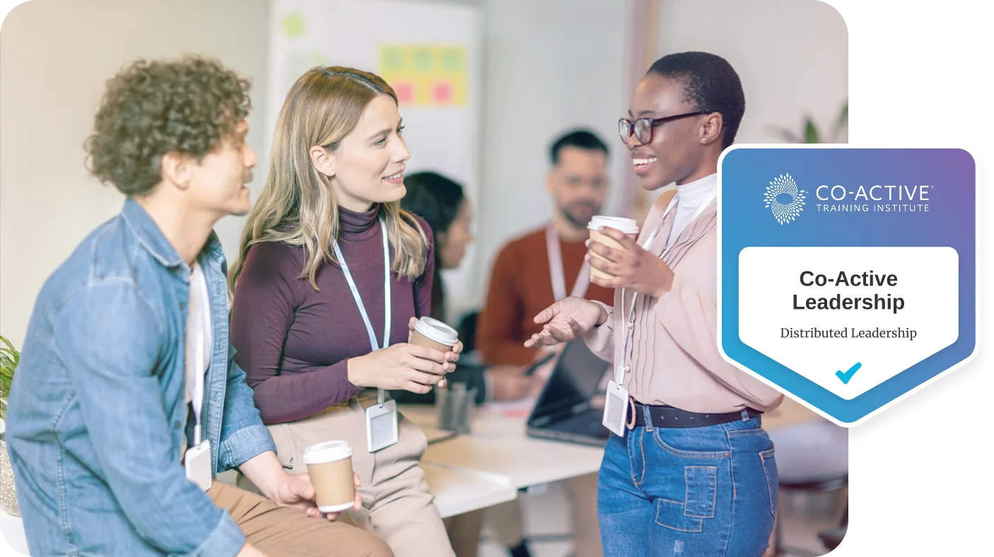 group of young people discussing with coffee